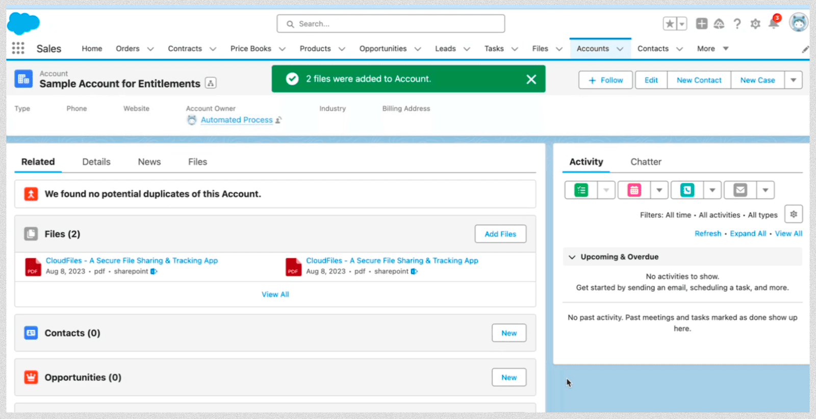 Files Connect integration provides a consolidated space to access and manage