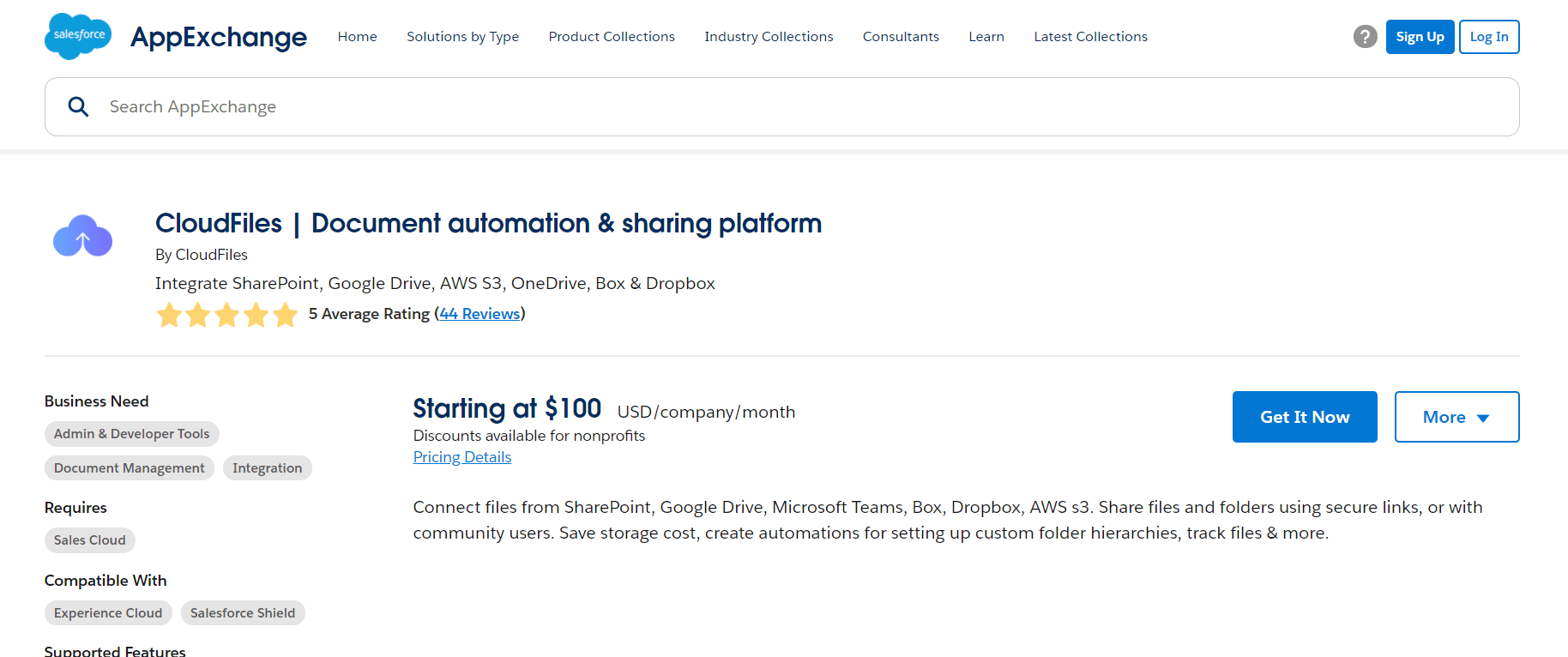 Steps to Set Up CloudFiles for Integration - Step 1
