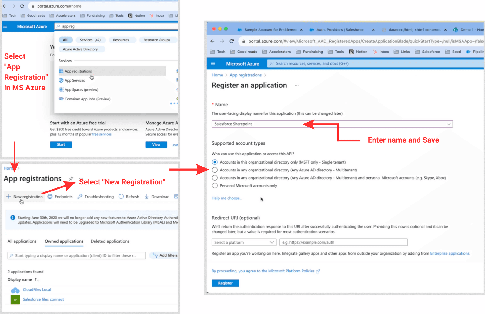 Step 4 - Creating a new application