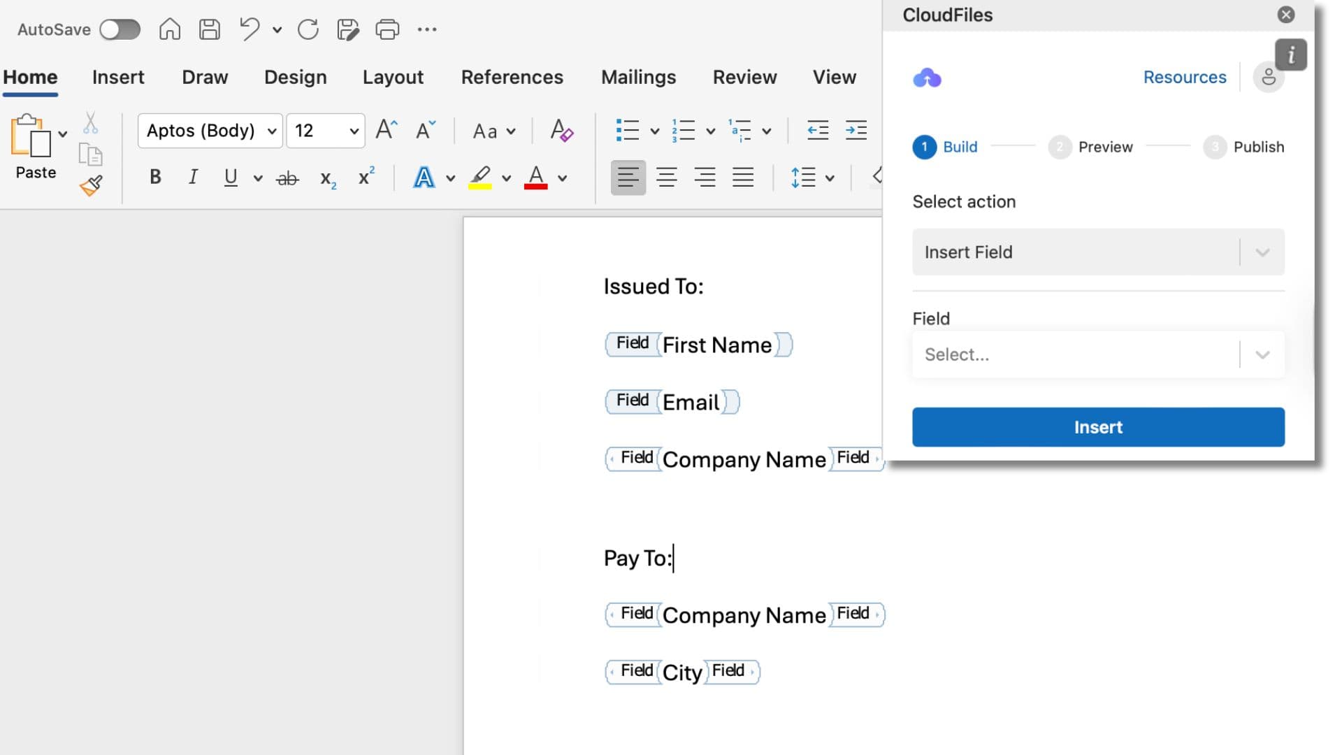 Template Builder