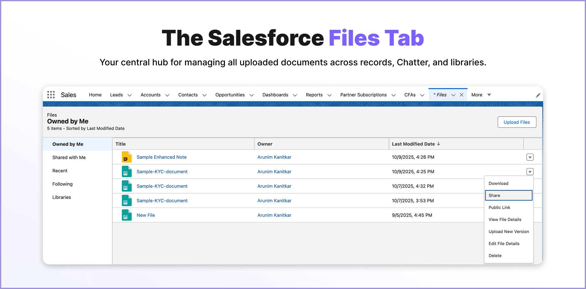 files tab
